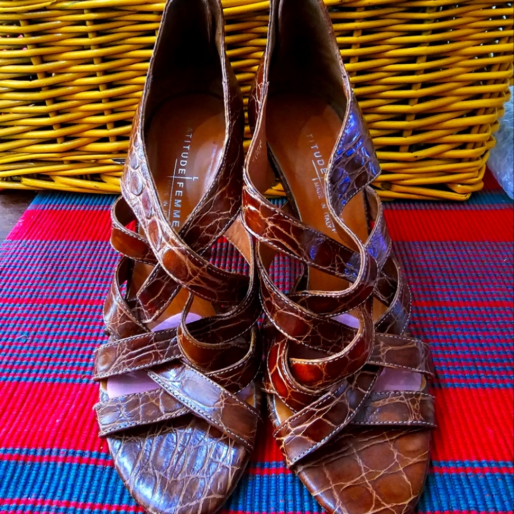 LATITUDE FEMME Made In Italy Sandal Size 9.